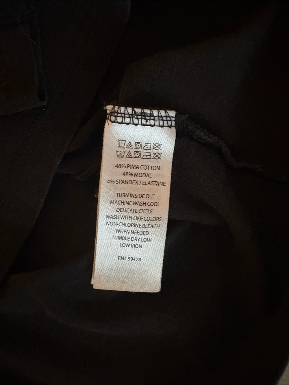 Tahari Black Crewneck Long Sleeve Top - Picture 5 of 5